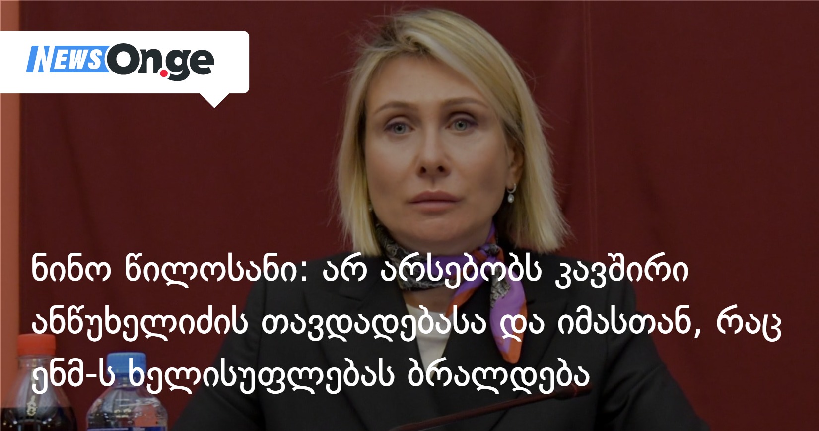 ნინო წილოსანი: არ არსებობს კავშირი ანწუხელიძის თავდადებასა და იმასთან, რაც ენმ-ს ხელისუფლებას ბ