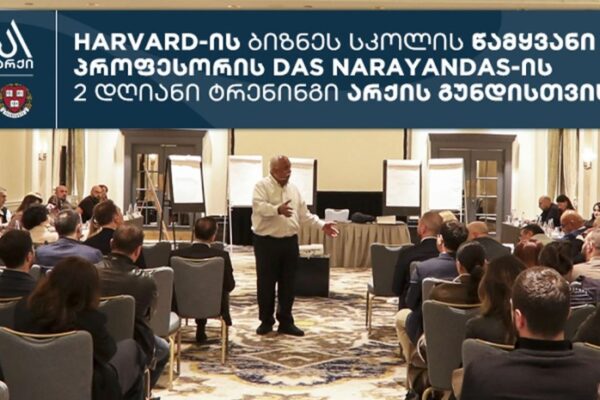 ჰარვარდის პროფესორმა არქის მოწვევით გუნდის წევრებისთვის ტრენინგი ჩაატარა