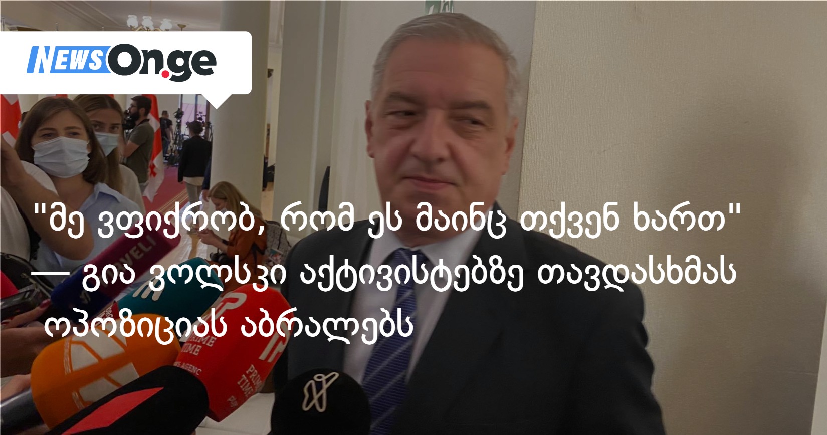 “მე ვფიქრობ, რომ ეს მაინც თქვენ ხართ” — გია ვოლსკი აქტივისტებზე თავდასხმას ოპოზიციას აბრალებს