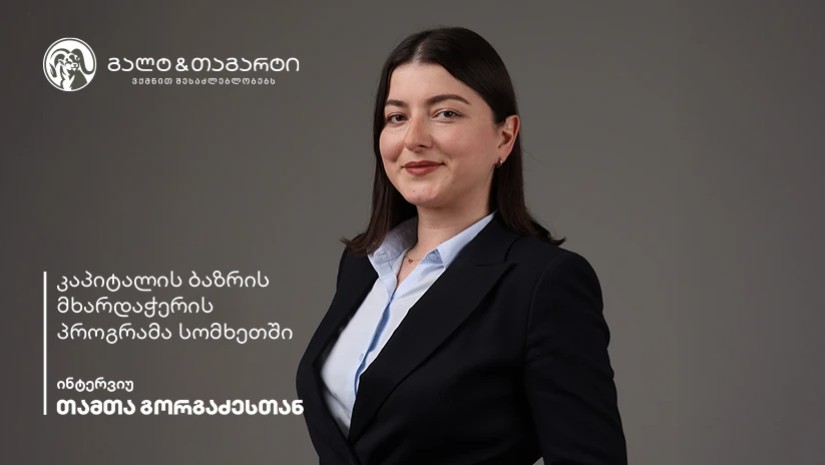 კაპიტალის ბაზრის მხარდაჭერის პროგრამა სომხეთში — ინტერვიუ თამთა გორგაძესთან