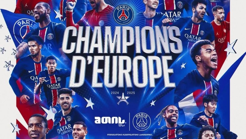 UEFA-ს ჩემპიონთა ლიგაში ისტორიულ გამარჯვებას PSG და „წყალი მთის“ ერთობლივად აღნიშნავენ