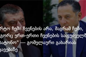 “მარტო ჩემი ჩვენების საფუძველზე არა, მაგრამ ჩემი, როგორც ერთ-ერთი ჩვენების საფუძველზე, კი ბატონო”